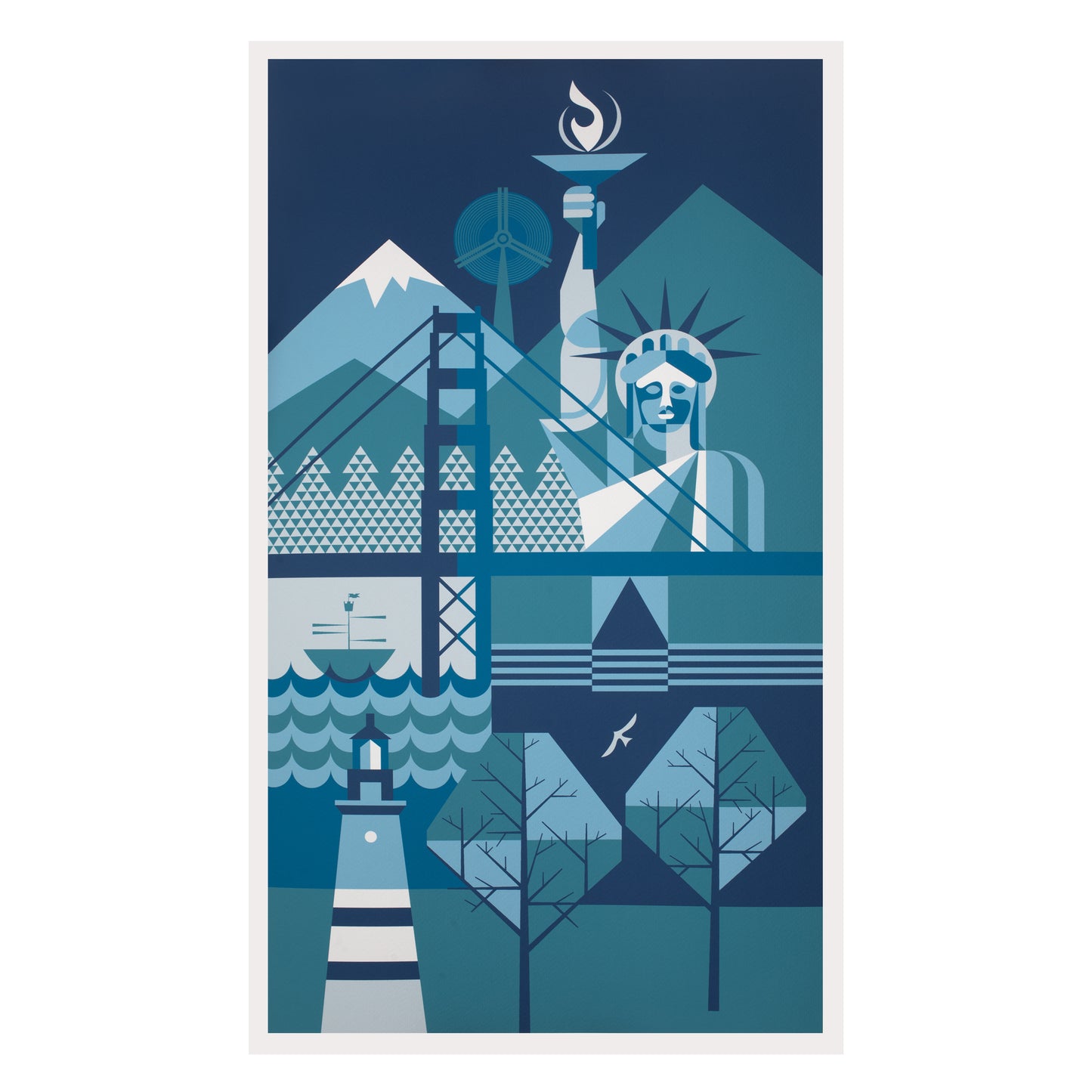 Cross Continental Print
