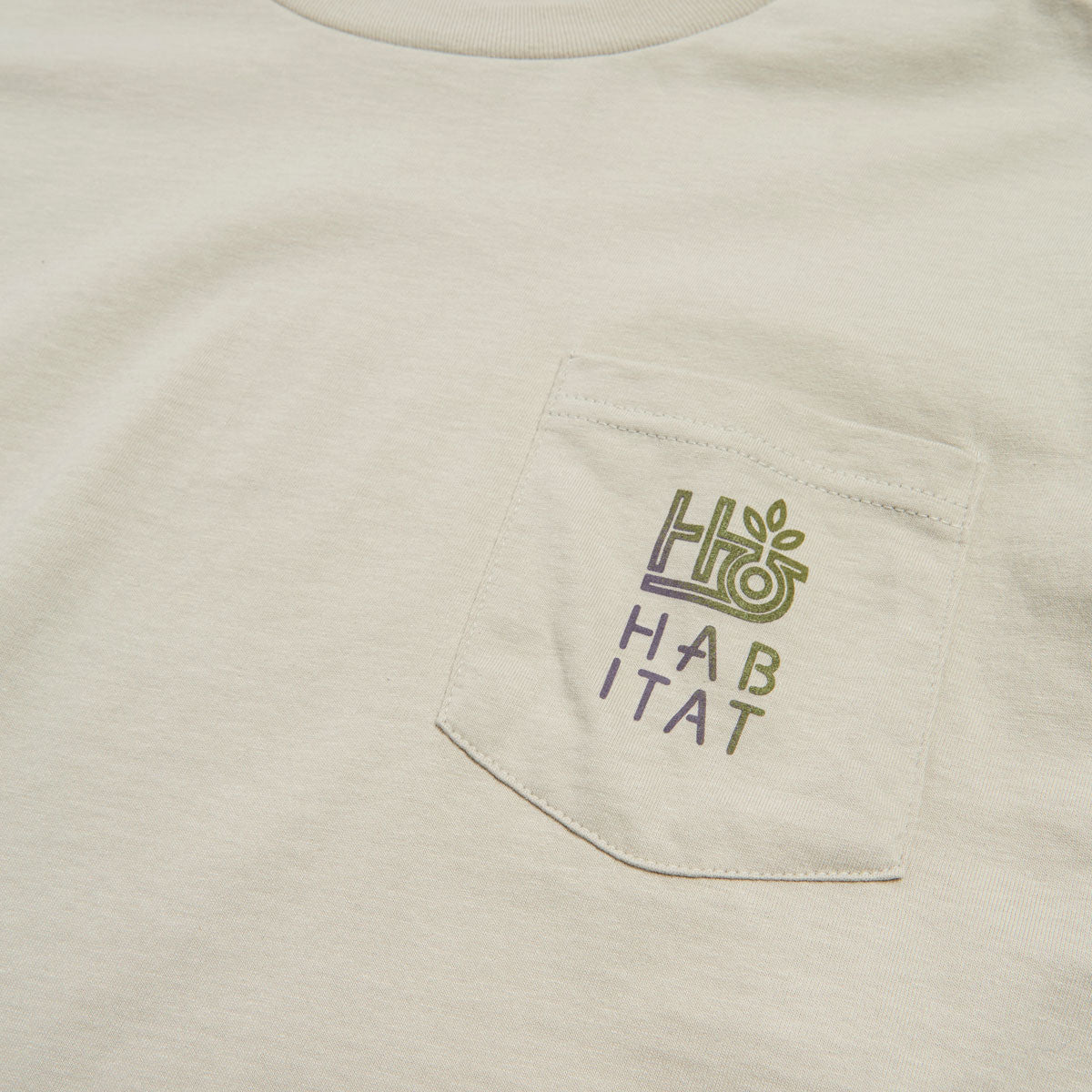 Habitat Pod Stencil Pocket T-Shirt - Off White