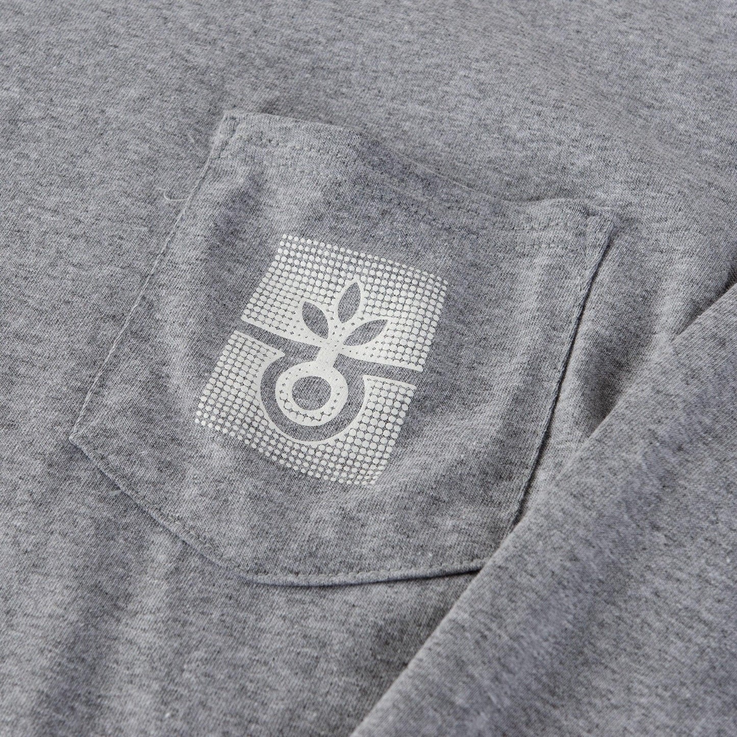 Camiseta Dot Gain L/S con bolsillo gris jaspeado