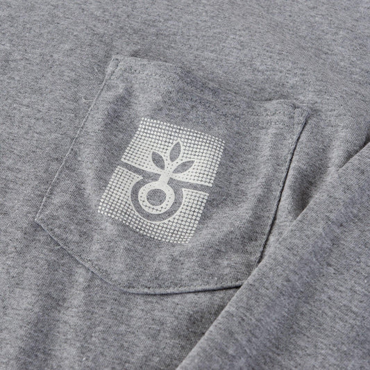 Camiseta Dot Gain L/S con bolsillo gris jaspeado