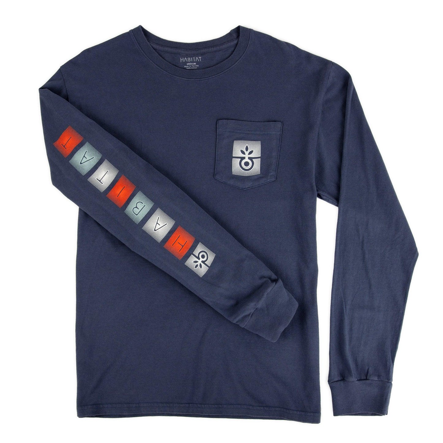 Camiseta Dot Gain L/S Pocket Azul Pizarra