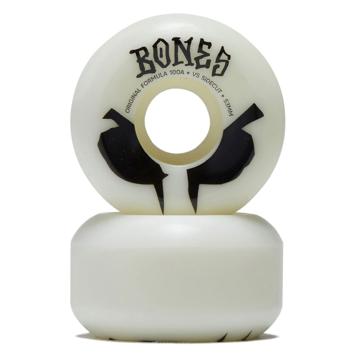 Bones 100s Sidecuts 100a V5 Sidecut Skateboard Wheels - White 2026 - 53mm
