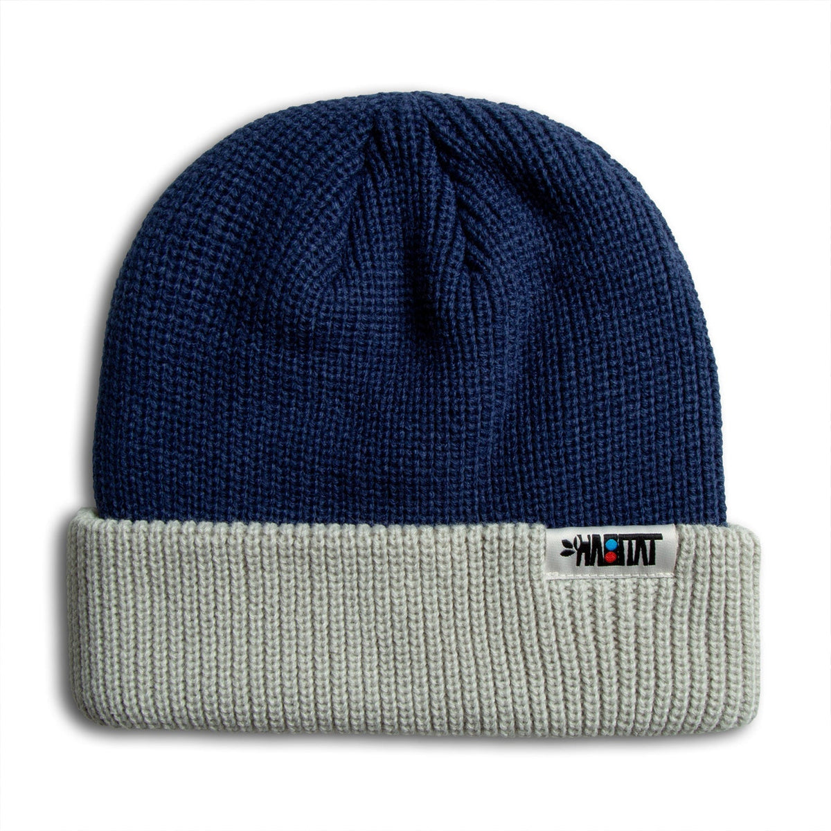 Habitat Contrast Cuff Beanie - Blue/White