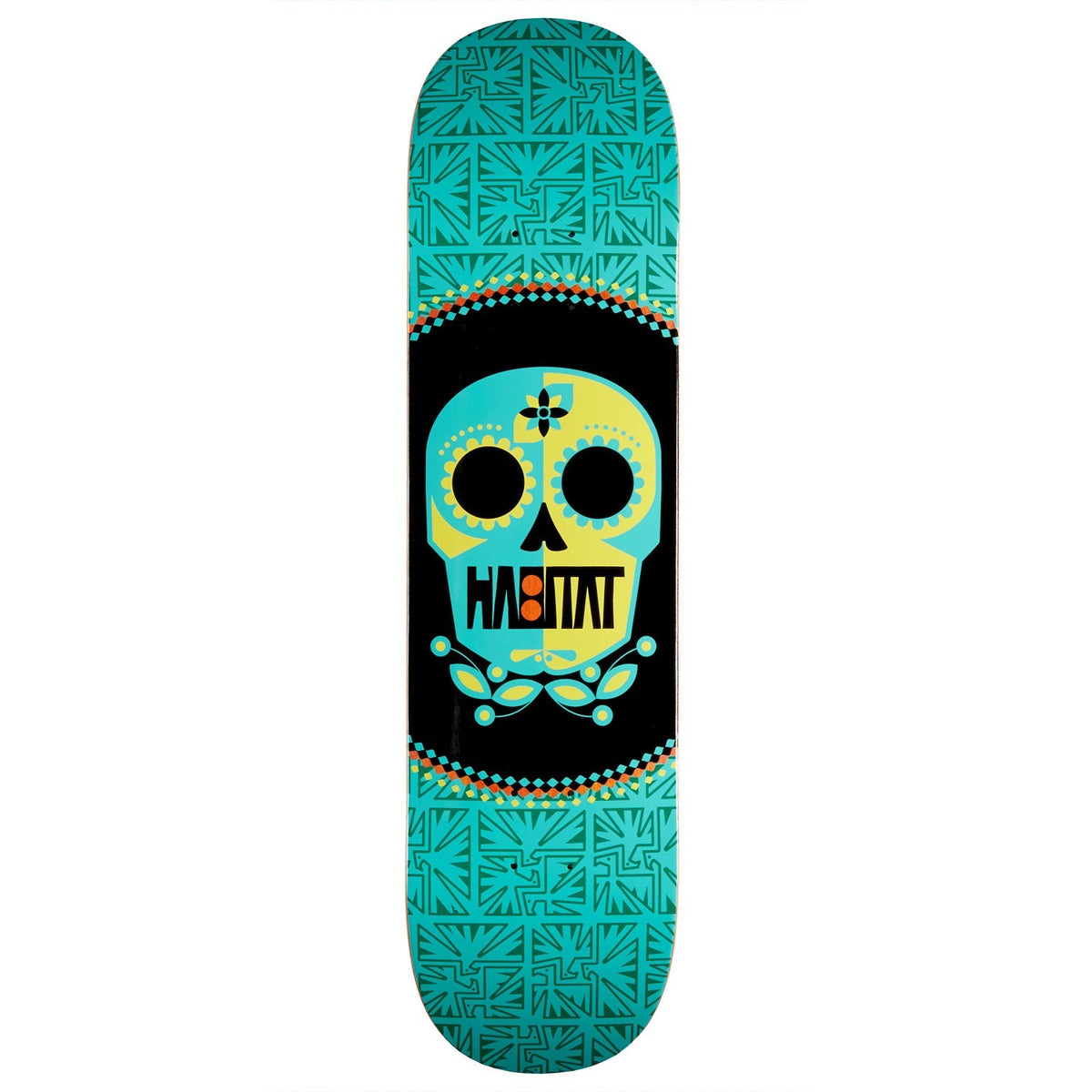 Habitat Sugar Skull Skateboard Deck - Teal - 8.00"