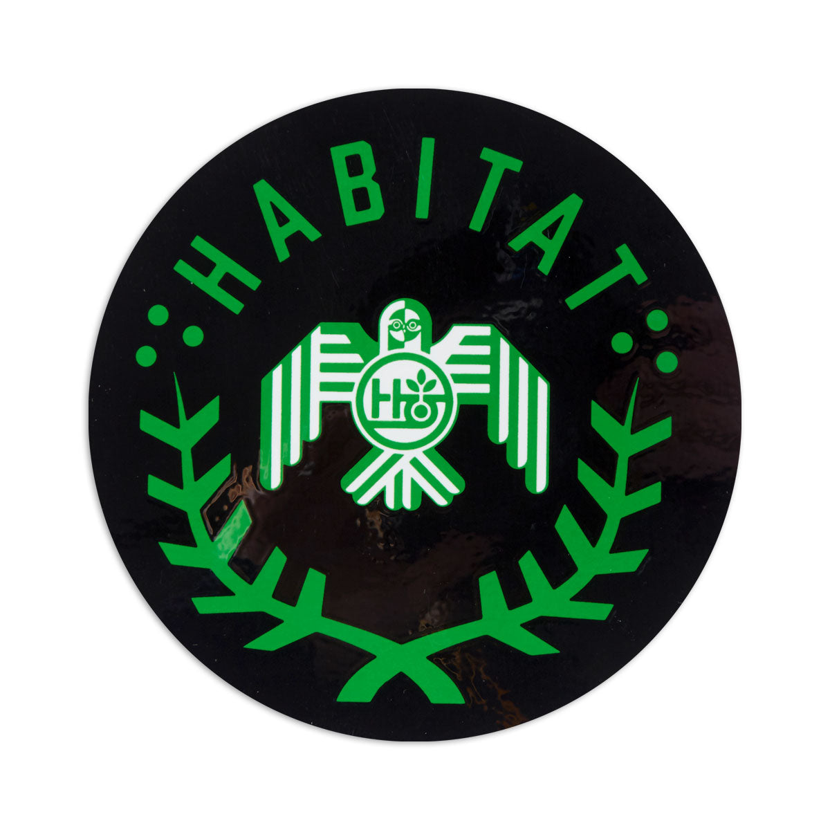 Habitat Raptor Wreath Sticker - Black