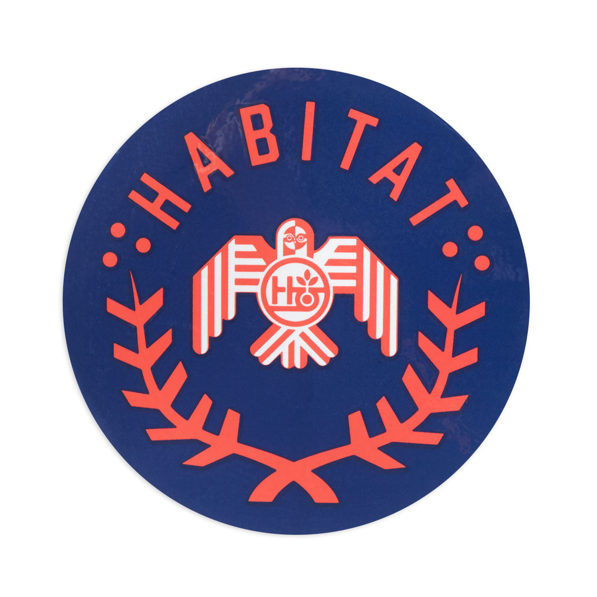 Habitat Raptor Wreath Sticker - Blue