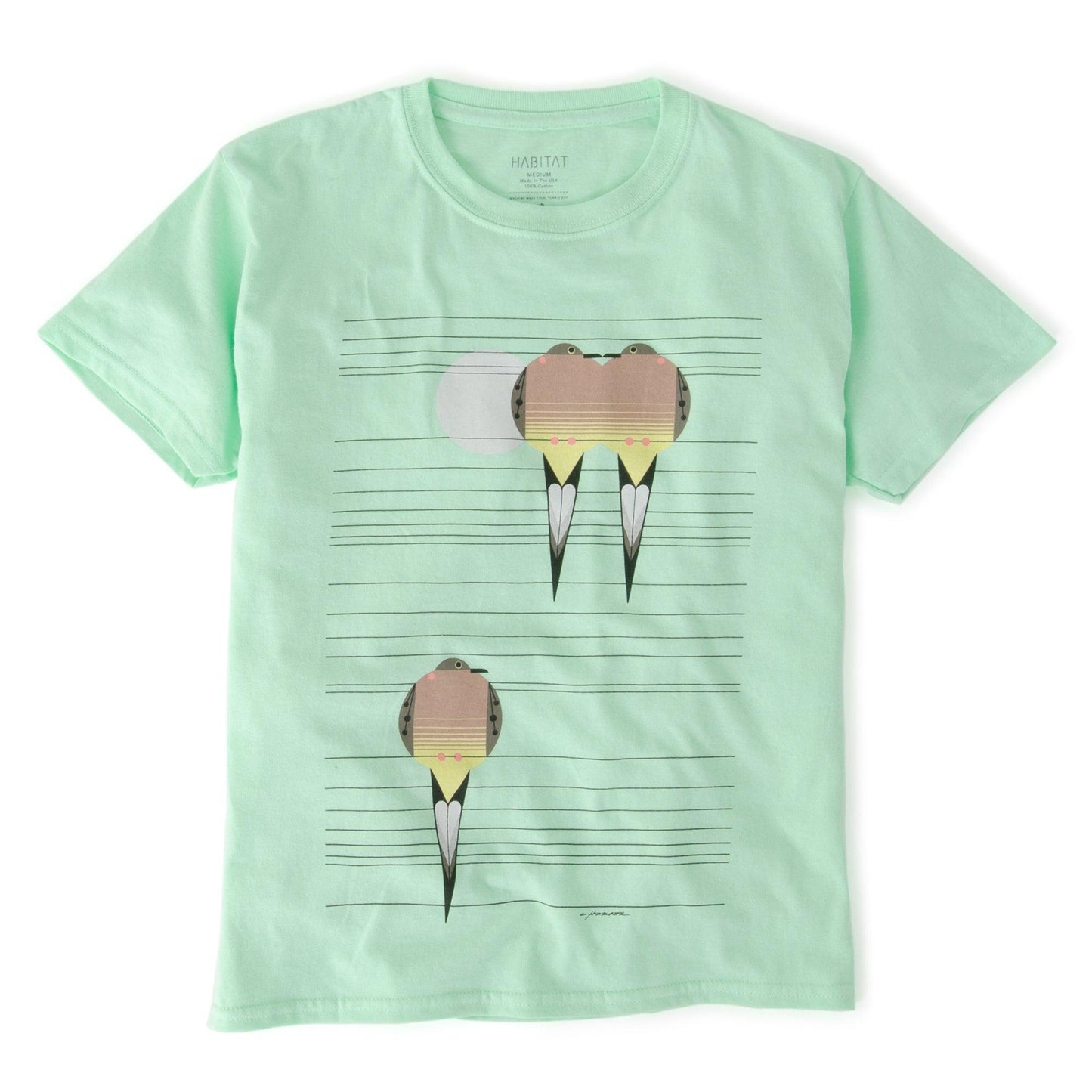Charley Harper Bird On A Wire Youth T-Shirt
